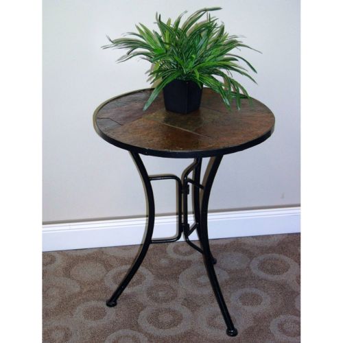 4D Concepts Metal Slate Slate Round Top Coffee Table 4DC-601404