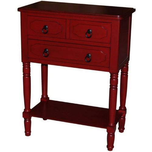 4D Concepts Simplicity 3 Drawer Chest - Red 4DC-550797