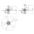 Dazy 48" 3-Light Indoor Chrome Finish Ceiling Fan CFL-8497REMO-CH #7