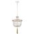 Sabina 14" 3-Light Indoor Weathered White and Matte Gold Finish Chandelier PD030-3WH #3