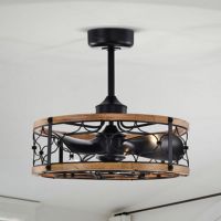 Cornelia 24" 5-Light Indoor Matte Black Finish Ceiling Fan DL01P43IB