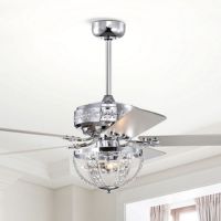 Santana 52" 3-Light Indoor Polished Chrome Finish Ceiling Fan AY13Y13CR