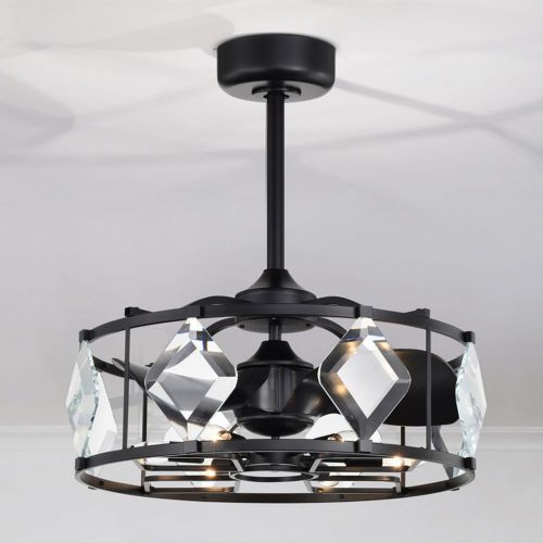 Dakota 24.8" 6-Light Indoor Matte Black Finish Ceiling Fan DL01P04MB