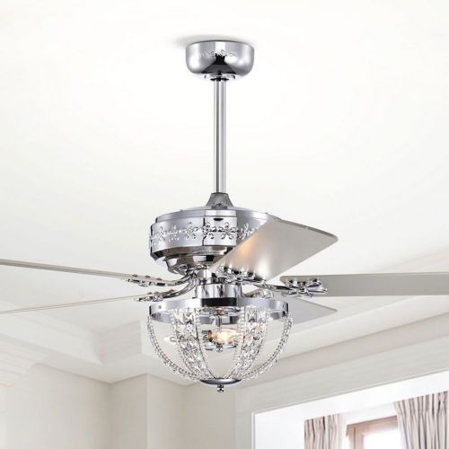 Santana 52" 3-Light Indoor Polished Chrome Finish Ceiling Fan AY13Y13CR