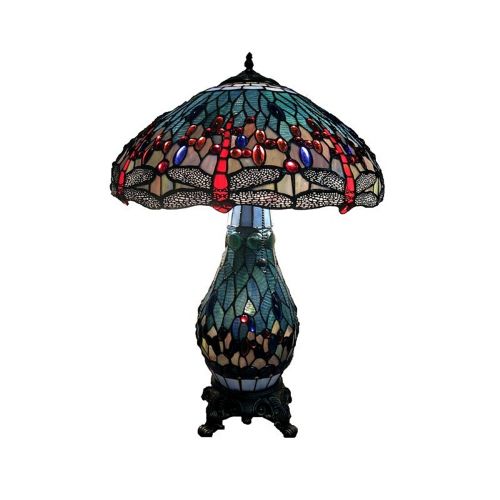 Tiffany-Style Dragonfly Double Lit Table Lamp T18275TGRG
