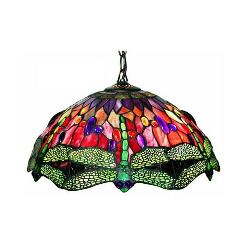 Tiffany Style Dragonfly Red Hanging Lamp 305C-HANGING