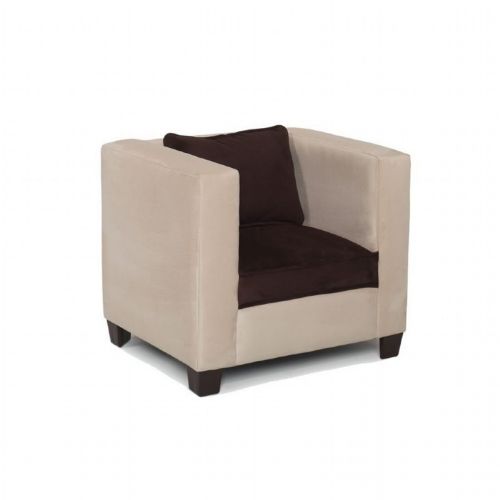 Modern Kids Chair Beige Chocolate Micro 44014