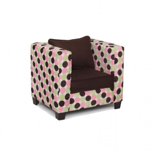 Modern Kids Chair Chenille Dot Chocolate Micro 44012
