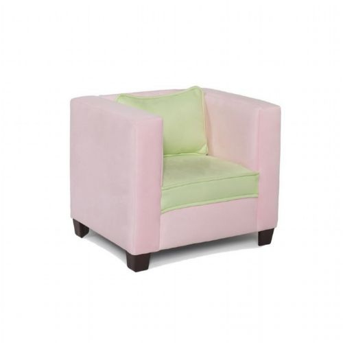 Modern Kids Chair Pink with Lime Micro 44022