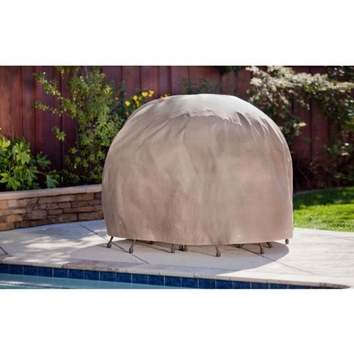 Duck Covers Patio Table & Chair Set Cover - Round - 76"Dia × 29"H MTR07676