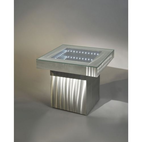 Square Infinity End Table-Battery Operated IFET2222B
