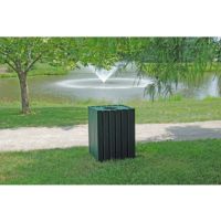 Standard Square Recycled Plastic Trash Receptacle 20 Gal. FF-PB20S