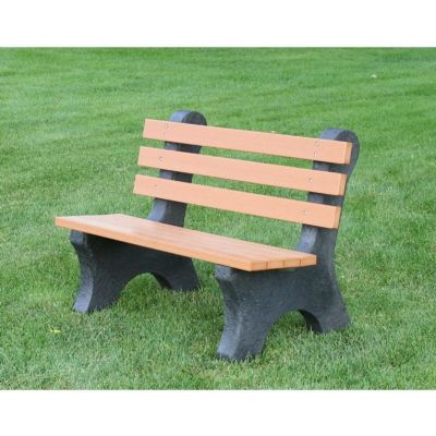 Comfort Park Avenue Recycled Plastic Park Bench 4 Feet FF ...