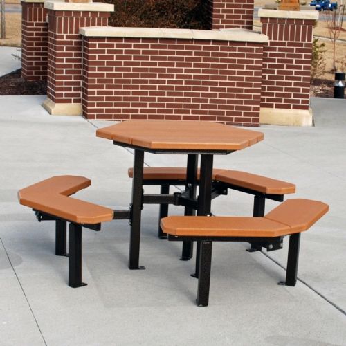 Hybrid Hex Resinwood Picnic Bench and Table 6 Feet FF-PB6-HYBHEX