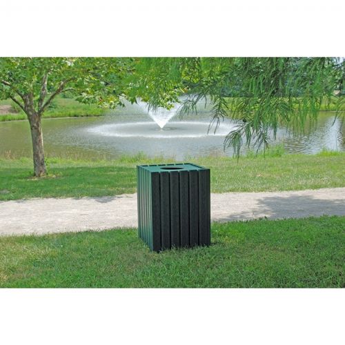 Standard Square Recycled Plastic Trash Receptacle 55 Gal. FF-PB55S