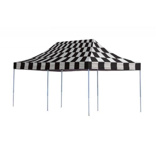 10x20 ST Pop-up Canopy, Checkered Flag Cover, Black Roller Bag 22533