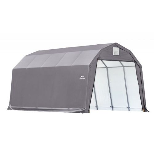 Barn Style Storage Shelter, 2" Frame, Gray Cover 12 × 20 × 11 ft. 90053