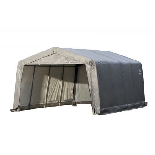 Peak Style Shelter, 1-3/8" 5-Rib Frame, Gray Cover 12×16×8 62697