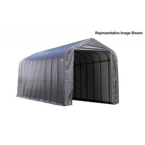 Peak Style Storage Shelter, 2-3/8" Frame, Gray Cover 15 × 44 × 16 ft. 95943