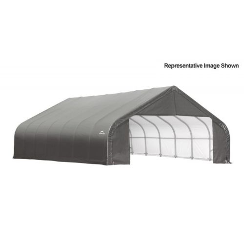 Peak Style Storage Shelter, 2-3/8" Frame, Gray Cover 30 × 28 × 20 ft. 86070