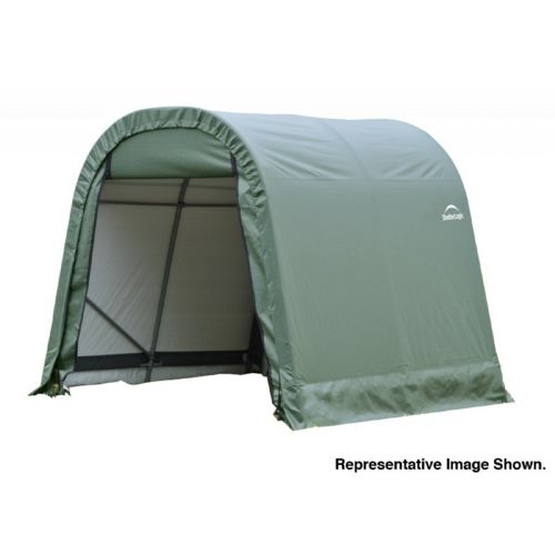 Round Style Storage Shelter, 1-5/8" Frame, Green Cover 11 × 12 × 10 ft. 77827