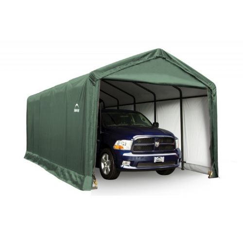ShelterTube Storage Shelter, 2" 6-Rib Frame, Green Cover 12 × 25 × 11 ft. 62810