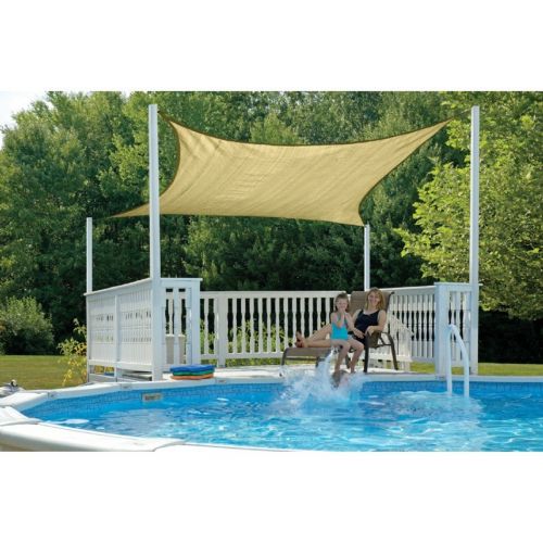 Square Shade Sail - Sand 230 gsm 16 ft. 25723