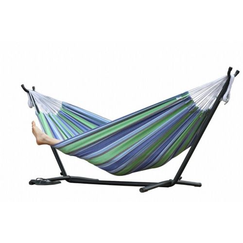 Vivere's Combo Double Oasis Hammock with Stand (9ft) UHSDO9-24
