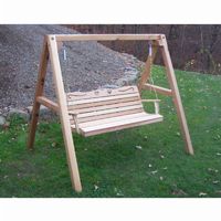 Cedar Country Hearts Porch Swing w/Stand Natural 5' WF4010A50CVD