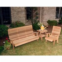 Cedar Twin Ponds Bench & Chair Collectiont Natural WRF1120COLCVD