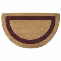 Heavy Duty Coir Mat with Brown Single Picture Frame 22" × 36" Half Round NH-O2054