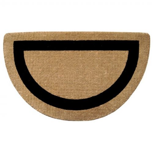 Heavy Duty Coir Mat with Black Single Picture Frame 22" × 36" Half Round NH-O2052