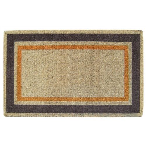 Heavy Duty Coir Mat with Orange & Brown Picture Frame 22" × 36" NH-O2016
