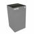 Witt Indoor Recycling Container 28 Gal. Slate Steel for Paper W-28GC02