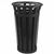 Witt Outdoor Trash Receptacle 24 Gal. Brown Steel with Flat Top W-M2401-FT