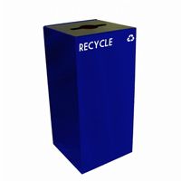 Witt Indoor Recycling Container 32 Gal. Blue Steel W-32GC04
