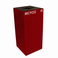 Witt Indoor Recycling Container 32 Gal. Scarlet Steel W-32GC04