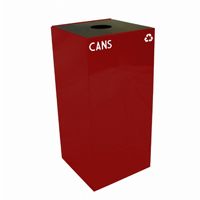 Witt Indoor Recycling Container 32 Gal. Scarlet Steel for Cans W-32GC01