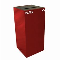 Witt Indoor Recycling Container 32 Gal. Scarlet Steel for Paper W-32GC02