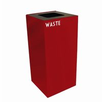 Witt Indoor Recycling Container 32 Gal. Scarlet Steel for Waste W-32GC03