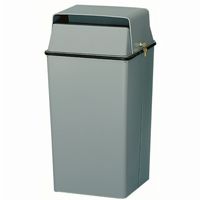 Witt Indoor Waste Containers 36 Gal. Slate Steel W-008L
