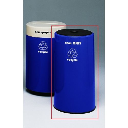 Witt Indoor Recycling Container 21 Gal. Fiberglass for Paper W-11R-1630PSP