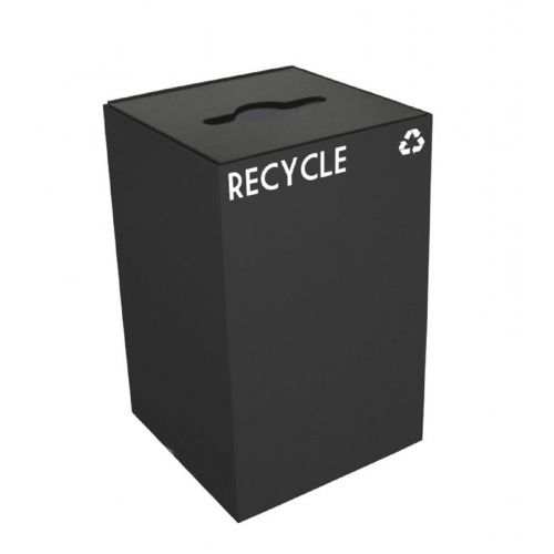 Witt Indoor Recycling Container 24 Gal. Charcoal Steel W-24GC04-CB