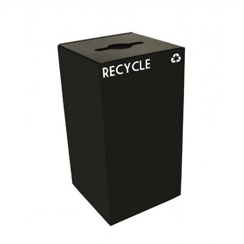 Witt Indoor Recycling Container 28 Gal. Charcoal Steel W-28GC04-CB