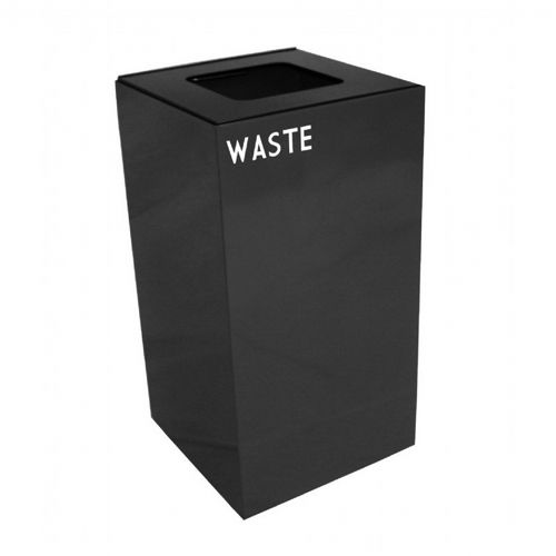 Witt Indoor Recycling Container 28 Gal. Charcoal Steel for Waste W-28GC03-CB
