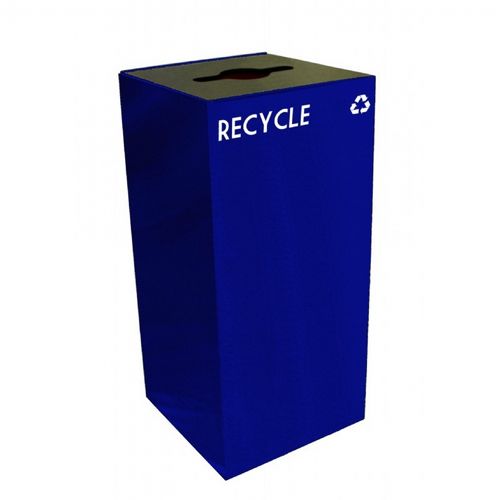 Witt Indoor Recycling Container 32 Gal. Blue Steel W-32GC04-BL