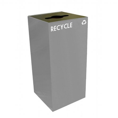 Witt Indoor Recycling Container 32 Gal. Slate Steel W-32GC04-SL