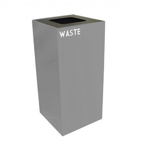 Witt Indoor Recycling Container 32 Gal. Slate Steel for Waste W-32GC03-SL
