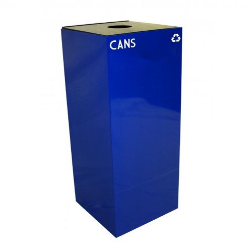 Witt Indoor Recycling Container 36 Gal. Blue Steel for Cans W-36GC01-BL