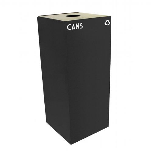 Witt Indoor Recycling Container 36 Gal. Charcoal Steel for Cans W-36GC01-CB